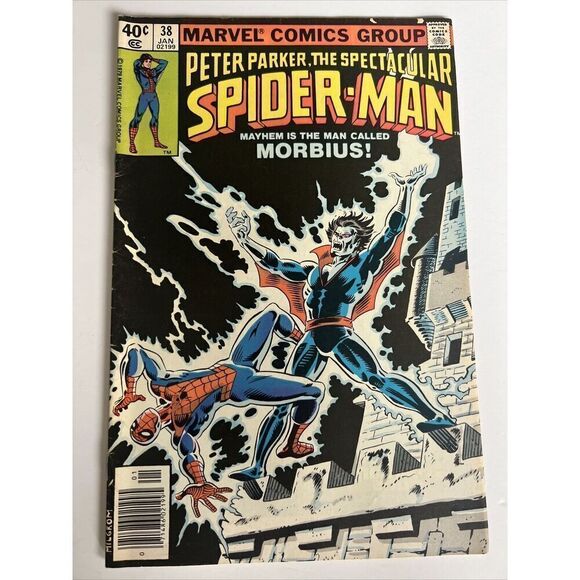 PETER PARKER, THE SPECTACULAR SPIDER-MAN #38 - MORBIUS APPEARANCE! MARVEL COMICS - Picture 1 of 12